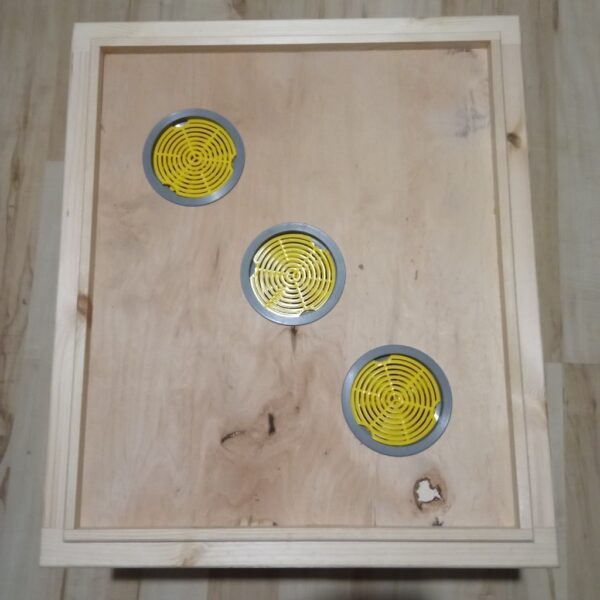 Powałka wielkopolska 12-ramkowa z 3 otworami drewniana